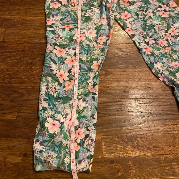 Zara Lightly Worn Silk Blend Floral Pants - L - Picture 13 of 13